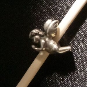 Sterling silver snake chain Angel charm.